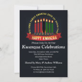 Name Jahr Kwanzaa Kerzen hinzufügen Einladung (Vorderseite)