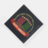 Name Jahr Kwanzaa Kerzen hinzufügen Serviette (Ecke)