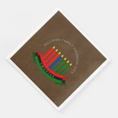Name Jahr Kwanzaa Kerzen hinzufügen Serviette (Ecke)