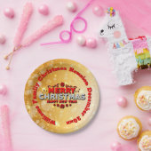 Name Jahr passend Frohe Weihnachten 7" Pappteller (Party)