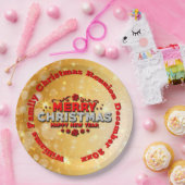 Name Jahr passend Frohe Weihnachten 9" Pappteller (Party)