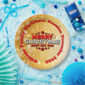 Name Jahr passend Frohe Weihnachten 9" Pappteller (Party)