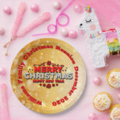 Name Jahr passend Frohe Weihnachten 9" Pappteller (Party)