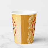 Name Jahr passend Frohe Weihnachten hinzufügen Pappbecher (Rechts)