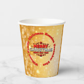 Name Jahr passend Frohe Weihnachten hinzufügen Pappbecher (Vorderseite)