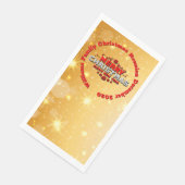 Name Jahr passend Frohe Weihnachten hinzufügen Serviette (Ecke)