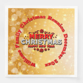 Name Jahr passend Frohe Weihnachten hinzufügen Serviette