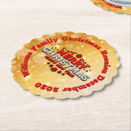 Name Jahr passend Frohe Weihnachten hinzufügen Untersetzer