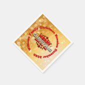 Name Jahr passend frohen Weihnachtscocktail hinzuf Serviette (Ecke)