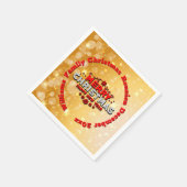 Name Jahr passend frohen Weihnachtscocktail hinzuf Serviette (Ecke)