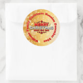 Name Jahr passend Merry Christmas Classic Rou hinz Runder Aufkleber (Tasche)