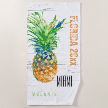 Name, Jahr und Standort der Ananas