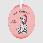 Name , Jahr und Zeile des WeihnachtsDalmatiners Ornament (Vorderseite)