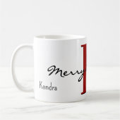 Name, Januar Garnet Birthstone | Frohe Weihnachten Kaffeetasse (Links)