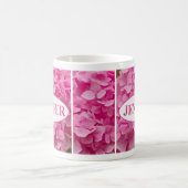 Name "Jennifer" in Pink Hydrangea Blumenschrift Kaffeetasse (Mittel)