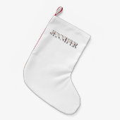 Name Jennifer Kleiner Weihnachtsstrumpf (Vorderansicht (hängend))