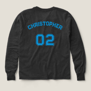 Name Jersey Number Boys Grau Long Sleeve