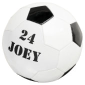 Name Jersey Nummer Black Schriftart 4Joey Fußball (Dreiviertel)