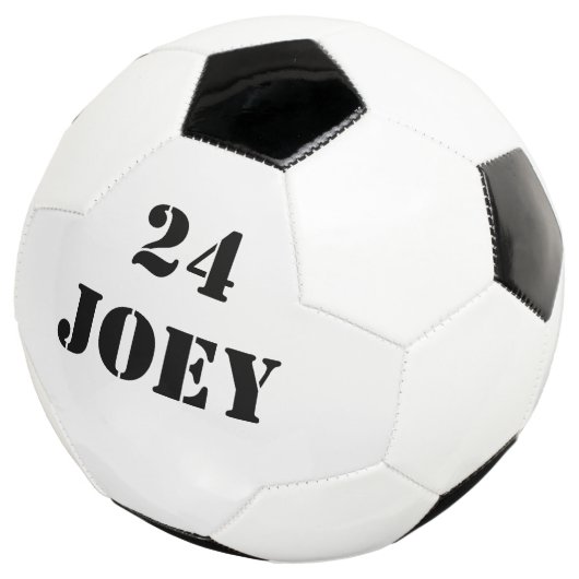 Name Jersey Nummer Black Schriftart 4Joey Fußball (Dreiviertel)