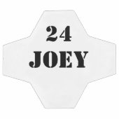 Name Jersey Nummer Black Schriftart 4Joey Fußball (Flach)