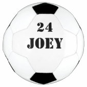 Name Jersey Nummer Black Schriftart 4Joey Fußball (Vorderseite)