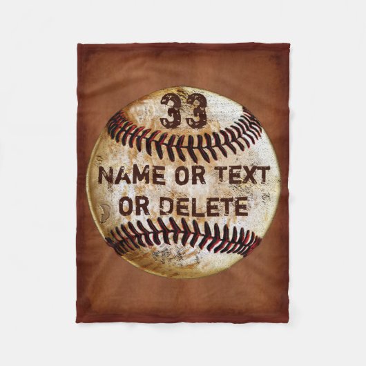 Name, Jersey Nummer Cool Baseball Blanket, 3 Größe Fleecedecke (Vorderseite)