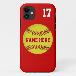 Name, Jersey-ZahlSoftball iPhone 5S Hüllen, 5 iPhone 11 Hülle