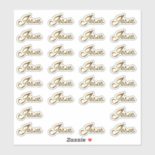 Name Jesu Kalligrafie Text Vinyl Contour Aufkleber