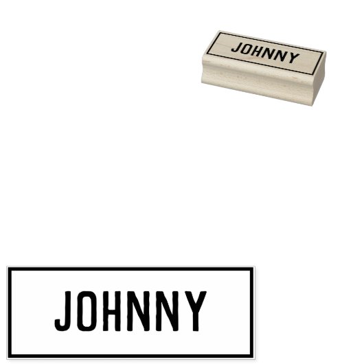 Name Johnny. Ein Wort Gummistempel (Stempel)