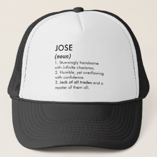 Name Jose, Bearbeitbarer Name, Benutzerdefinierter Truckerkappe