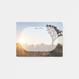 Name Joshua Tree Nature Landschaft Sunrise Souveni Post-it Klebezettel