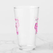 Name Junggeselinnen-Abschied der Braut - Rosa Glas (Links)
