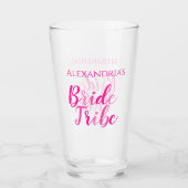 Name Junggeselinnen-Abschied der Braut - Rosa Glas (Vorderseite)