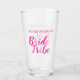 Name Junggeselinnen-Abschied der Braut - Rosa Glas