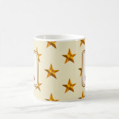 Name K Anfangsmonogramm für das Star Patchwork Kaffeetasse (Mittel)
