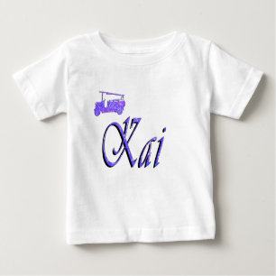 Name Kai mit Feuerwehrfahrzeugen, Baby T-shirt