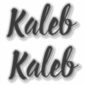 Name Kaleb Mens Aufkleber (Vorderseite)