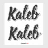 Name Kaleb Mens Aufkleber (Blatt)