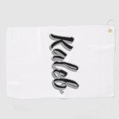 Name Kaleb Mens Golfhandtuch (Horizontal)
