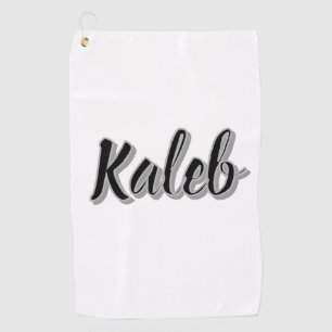 Name Kaleb Mens Golfhandtuch