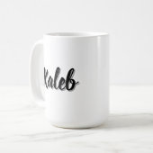 Name Kaleb Mens Kaffeetasse (Vorderseite Links)