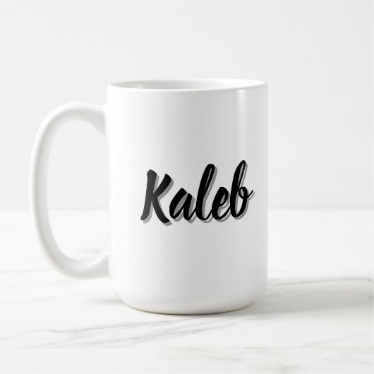 Name Kaleb Mens Kaffeetasse (Links)