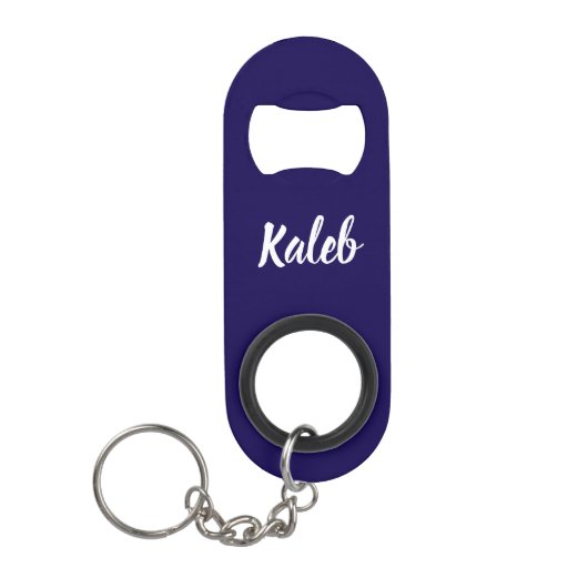 Name Kaleb Mens Mini Flaschenöffner (Vorderseite)