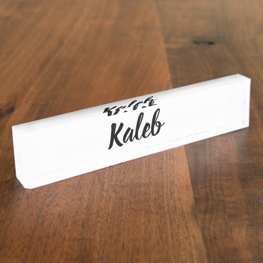 Name Kaleb Mens Namensplakette (Seite)