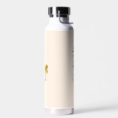 Name Kalligrafie Monogramm Herz Pfirsich Trinkflasche (Links)