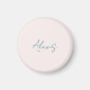 Name Kalligrafie Schrift Plain Einfach Pastellfarb Magnet