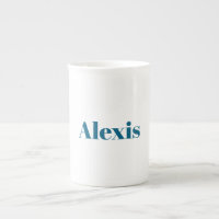 Name Kalligrafie Schrift Plain Einfach Weiß Blau