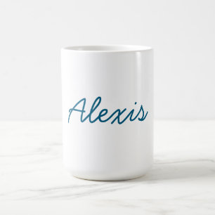 Name Kalligrafie Schrift schlicht einfach weiß bla Kaffeetasse