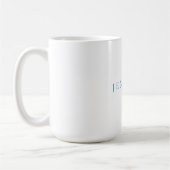 Name Kalligrafie Script Schlicht Simple White Blue Kaffeetasse (Links)