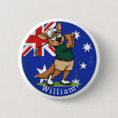 Name Känguru Golfer Button (Vorderseite)